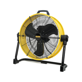 20 Inch DC Motor Drum Fan, 6100 CFM High-velocity Air Circulator with 180-degree Pivoting Head 3-speed 1/12 HP Motor Large Airflow Turbo Shop Floor Fan - UL Listed
