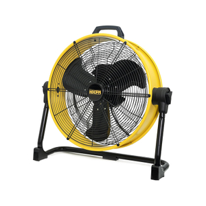 20 Inch DC Motor Drum Fan, 6100 CFM High-velocity Air Circulator with 180-degree Pivoting Head 3-speed 1/12 HP Motor Large Airflow Turbo Shop Floor Fan - UL Listed