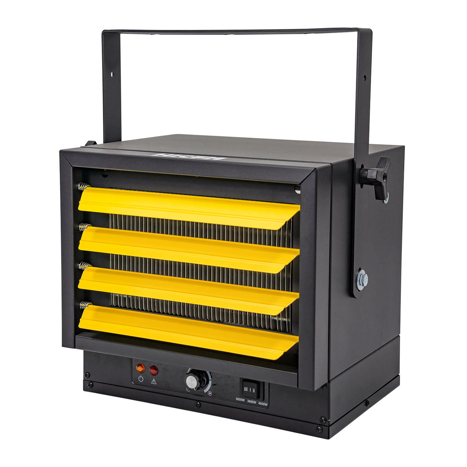HiCFM Electric Garage Heater, 5000W Ceiling Mount Shop Heaters with 3 Heat Level, Overheat Protection, 240V Hardwired Fan-Forced Industrial Heater for Workshop, UL Listed