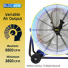 HiCFM 8800 CFM 24 inch BLDC Drive Drum Fan with High Efficiency EC Motor, Variable Speed Control, Friendly Noise Operation for Air Circulation, UL Listed