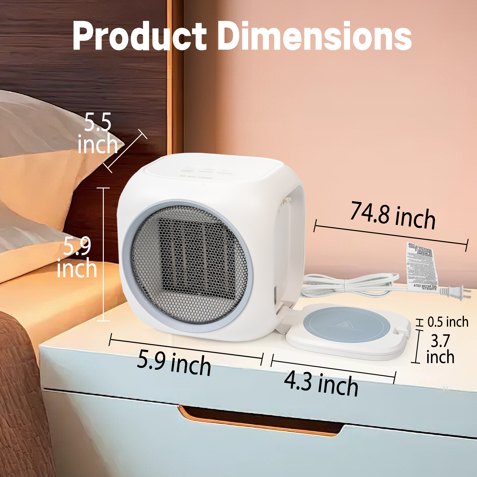 2 in 1 Space Heater & Smart Mug Warmer