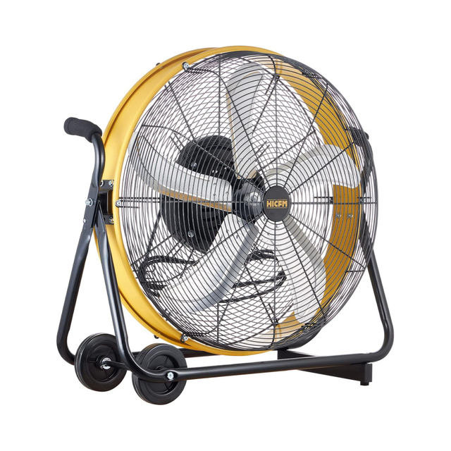7800 CFM 24 inch High Velocity Internal Oscillating Barrel Floor Fan with Powerful 1/4 Motor, 9ft Power Cord for Workshop, Garage, Commercial or Industrial rooms - UL Safety Listed
