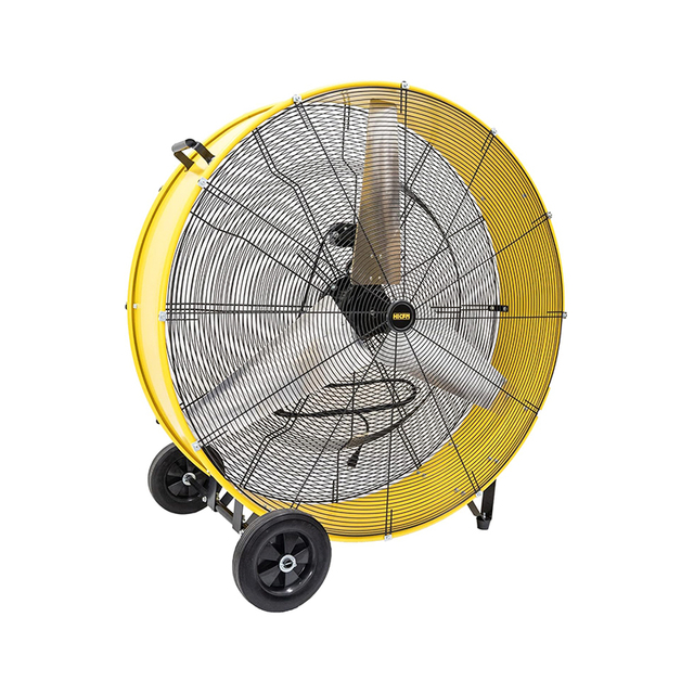 26800 CFM 42 Inch Industrial Drum Fan, 4/5HP Powerful Motor, Heavy Duty Barrel Structure, 8 Inch Wheels, Move Much Air for Warehouse, Garage Or Industrial Commercial Use - CUL Listed