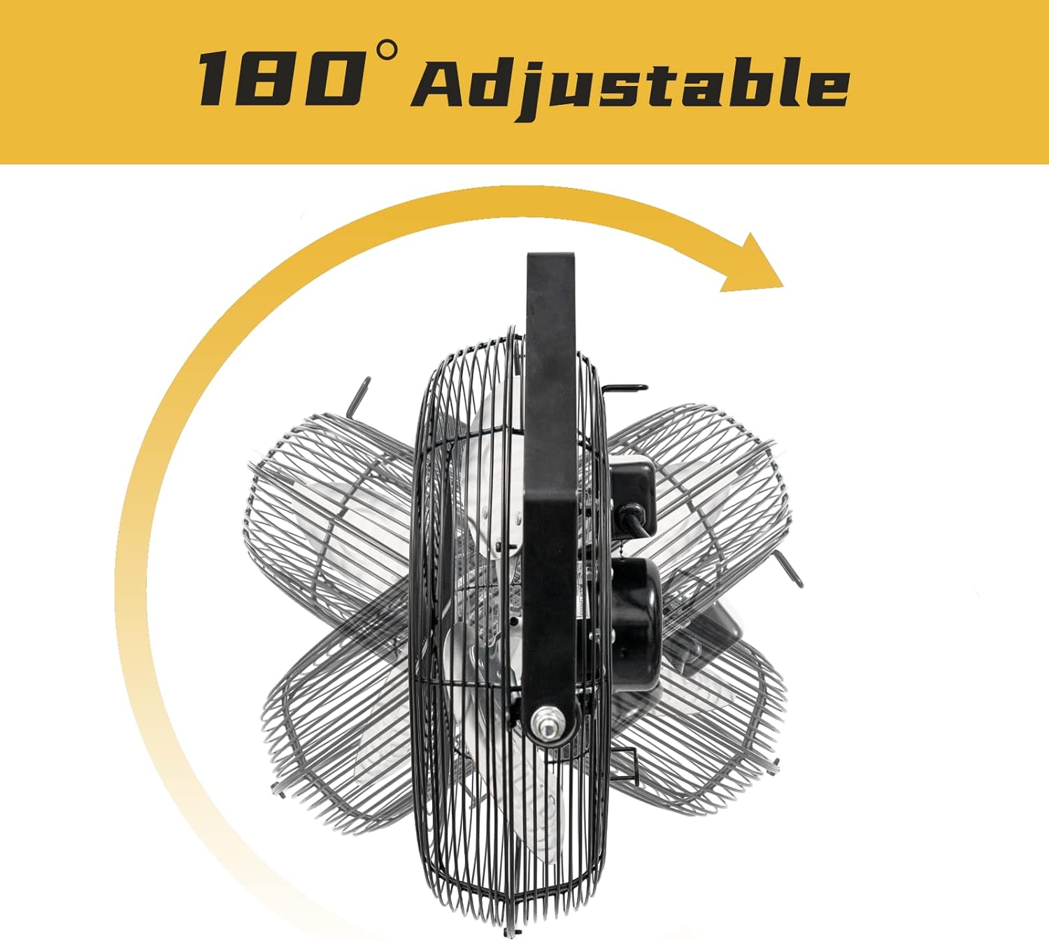2500 CFM 12 Inch Industrial Wall Mount Fan, 3-Speeds High Velocity Wall fan with IP44 Enclosure Motor for Barn, Garage, Warehouse, Greenhouse and Commercial Use
