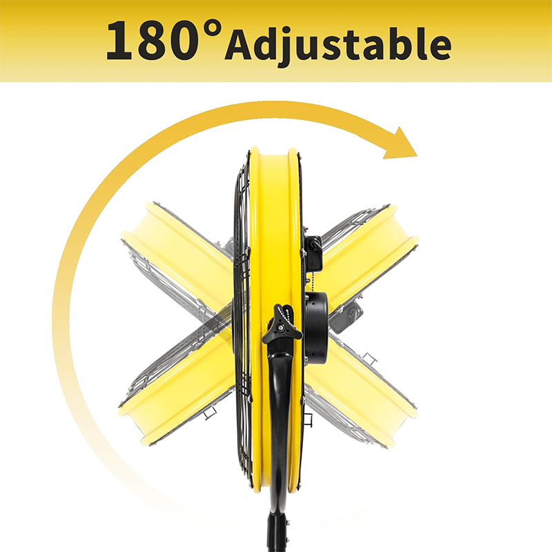 4400 CFM 20 Inch Outdoor Misting Fan Pedestal Standing Base with IP44 Enclosed Motor, Detachable Mist Spray Kit, 9 FT Cord & GFCI Plug, 180 Degree Tilted Head, UL Outdoor Approved