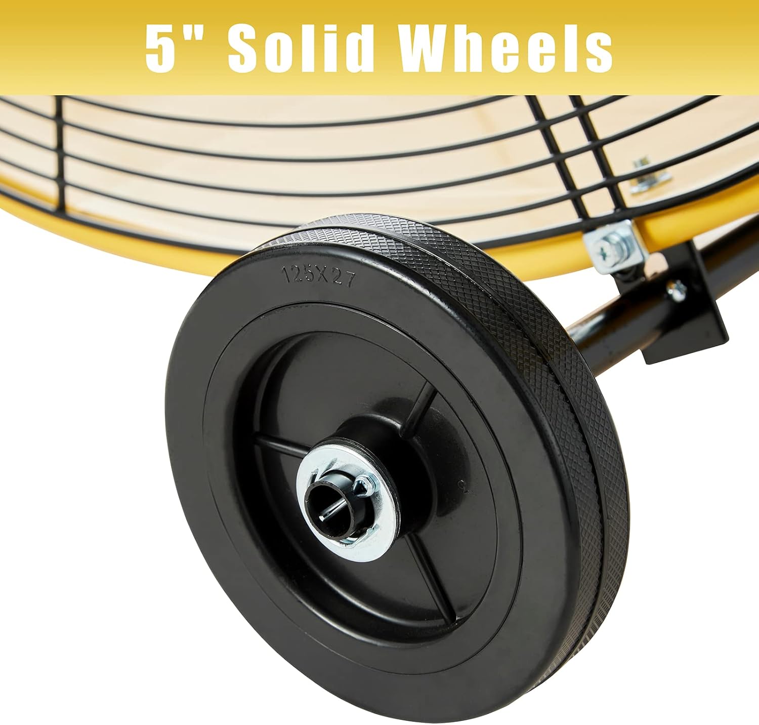 13000 CFM 30 inch Heavy Duty High Velocity Barrel Floor Drum Fan With Powerful 1/3HP Motor, 9ft Cord, 5in Solid Wheels for Workshop, Garage, Commercial or Industrial rooms - UL Safety Listed