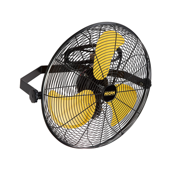 5100 CFM Safety Yellow 20 Inch Outdoor High Velocity Wall Mounted Fan with IP44 Enclosure Motor, Sealed Control Box, 9 FT Cord & GFCI Plug, Weatherproof for Patio, Workstation - UL Listed