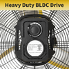 HiCFM 8800 CFM 24 inch BLDC Drive Drum Fan with High Efficiency EC Motor, Variable Speed Control, Friendly Noise Operation for Air Circulation, UL Listed