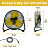12 Inch Potable Metal Floor Fan