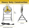 7900 CFM 24 inch Roll-About Tilt Stand Fan with Ball Bearing Powerful 2/5HP Motor, 9FT Cord, 180 Degree Tilting with Wheels for Industrial Use, UL Safety Listed