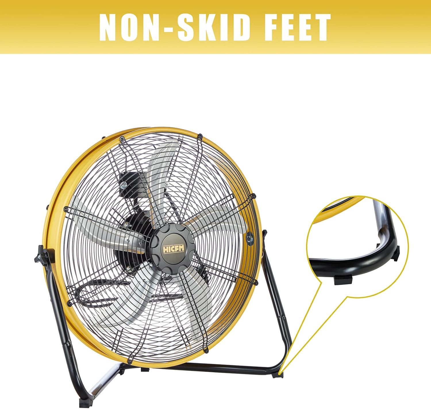 6300 CFM 20 inch Heavy Duty Shroud Fan with IP44 Enclosed Powerful 1/4 Motor, High Velocity Air Circulator for Workshop, Garage, Commercial or Industrial rooms - UL Safety Listed
