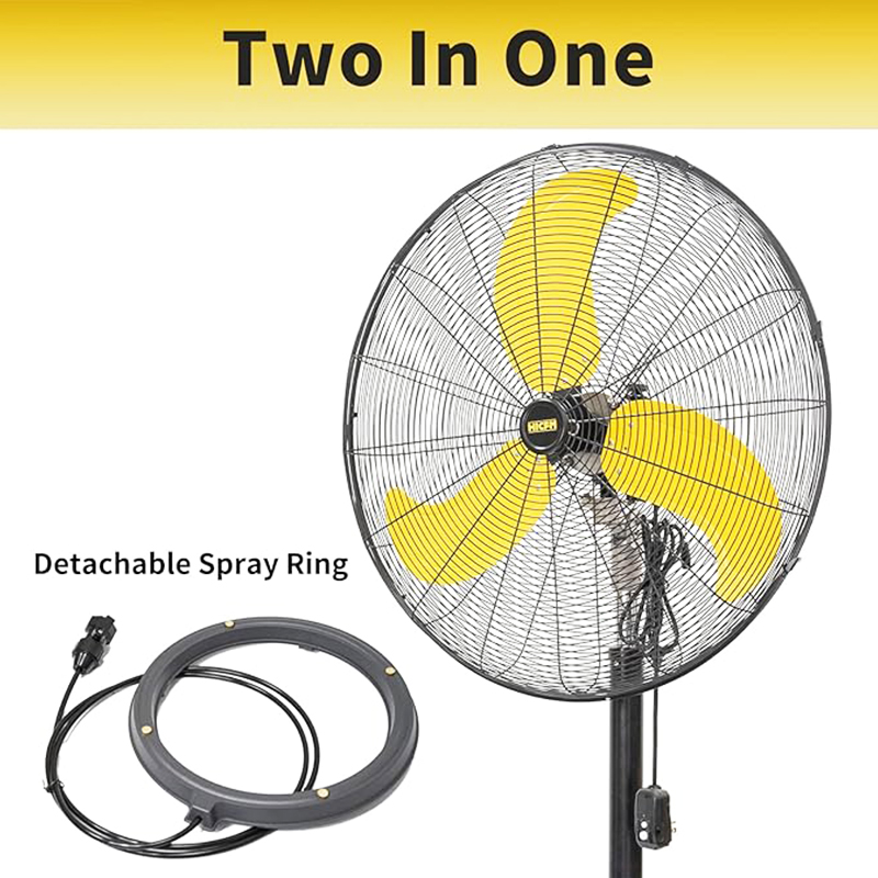 30 Inch Misting Outdoor Oscillating Pedestal Fan