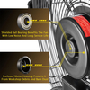 9100 CFM 24 inch Heavy Duty Industrial Wall Mounted Fan with TEAO Enclosure Motor, Permanent Lubricated Ball Bearing, 9 FT Cord, 180Degree Tilting, Safety Yellow Blade Wall Fan - UL Listed