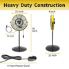 4400 CFM 20 Inch Outdoor Misting Fan Pedestal Standing Base with IP44 Enclosed Motor, Detachable Mist Spray Kit, 9 FT Cord & GFCI Plug, 180 Degree Tilted Head, UL Outdoor Approved
