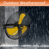 HiCFM 4600 CFM 18 inch Outdoor Safety Yellow Wall Mounted Fan with IP44 Enclosure Motor, Sealed Control Box, 9 FT Cord & GFCI Plug, 3-Speed Weatherproof for Patio, Workstation - UL Listed