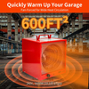 HICFM 240V Fan-Forced Industrial Space Heater 5600W, heats Up to 600 ft². with Fan Only Function, 6ft Cord, Integrated Thermostat Control, Carry Handle and Overheat Protection, UL Safety