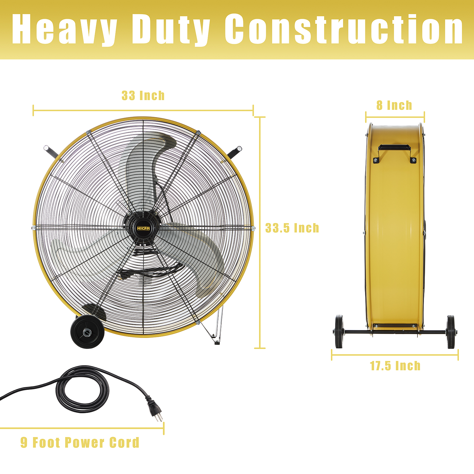 30" Commercial Drum Fan | Heavy-Duty Industrial Use