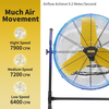 7900 CFM 24 inch Roll-About Tilt Stand Fan with Ball Bearing Powerful 2/5HP Motor, 9FT Cord, 180 Degree Tilting with Wheels for Industrial Use, UL Safety Listed