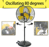 20 inch Tilting Pedestal Fan, 3-Speed 5000 CFM High Velocity Stand Up Fan with 1/5 Powerful Motor for Commercial Industrial Warehouse Gym Garage - UL Safety Listed
