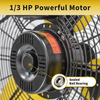 30 inch Tilting Pedestal Fan, 3-Speed 7600 CFM High Velocity Stand Up Fan with 1/3 Powerful Motor for Commercial Industrial Warehouse Gym Garage - UL Safety Listed