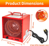 HICFM 240V Electric Garage Heater 4800W Fan-Forced Industrial Heater with Thermostat Control, Fast Heats Up to 500 ft² NEMA 6-30P Plug for Workshop or Factory - UL Listed