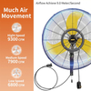 30 Inch Misting Outdoor Oscillation Weatherproof Wall Mounted Fan with IP44 Enclosure Motor, GFCI Plug, 9300 CFM 3-Speeds High Velocity Powerful Wall Fan, UL Outdoor Approved