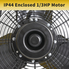 24 Inch Enclosed Motor Drum Fan with TEAO Sealed Powerful 1/3HP Motor, 9 Feet Cord, 9200 CFM 2-Speeds High Velocity, Safety Yellow Shop Fan, 180 Degree Tilting, Move Much Air, UL Approved