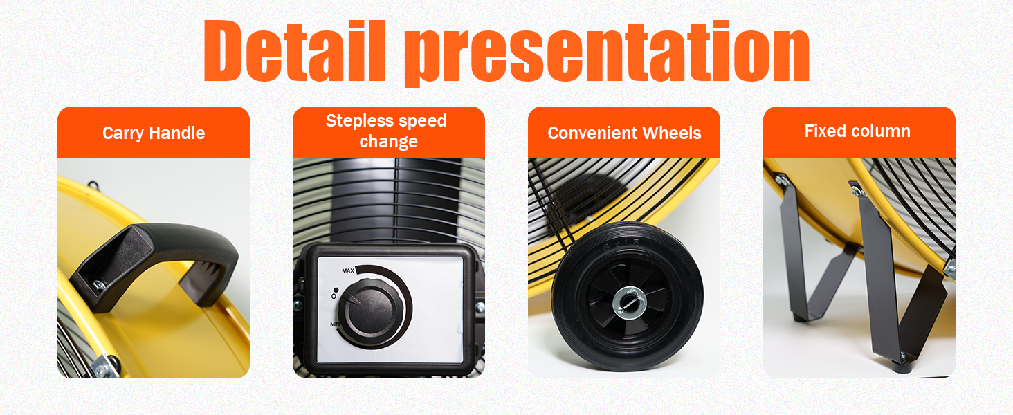36" BLDC Drum Fan Low Noise