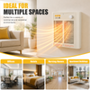 HICFM Electric Fan Forced Wall Heater Compact Unit Fast & Efficient Heating with Thermostat, Dual Voltage 240V 2000W 6825BTU (208V 1500W 5120BTU), Install Hole by 9 1/4” Wide X 11 1/8” Tall
