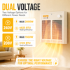 HICFM Electric Fan Forced Wall Heater Compact Unit Fast & Efficient Heating with Thermostat, Dual Voltage 240V 2000W 6825BTU (208V 1500W 5120BTU), Install Hole by 9 1/4” Wide X 11 1/8” Tall