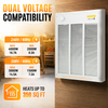 HICFM Electric Fan Forced Wall Heater Fast & Efficient Heating with Thermostat, Enclosed Motor Dual Voltage 240V 4000W 13650BTU (208V 3000W 10236BTU), Install Hole by 14 5/8” Wide X 18 1/2” Tall