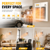 HICFM Electric Fan Forced Wall Heater Complete Unit Fast & Efficient Heating with Thermostat, 120V 1500Watt 5120BTU, Install Hole by 9 1/4” Wide X 11 1/8” Tall
