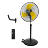 22in Powerful Pedestal Fan, 9 Speeds with 3 modes, 80&deg; Oscillating and 60&deg; Tilting Design, Adjustable Height Stand Fan with Wall Mounted Bracket for Garage, Warehouse, Industrial and Commercial