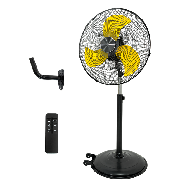 22in Powerful Pedestal Fan, 9 Speeds with 3 modes, 80&deg; Oscillating and 60&deg; Tilting Design, Adjustable Height Stand Fan with Wall Mounted Bracket for Garage, Warehouse, Industrial and Commercial