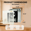 HICFM Electric Fan Forced Wall Heater Fast & Efficient Heating with Thermostat, Enclosed Motor Dual Voltage 240V 4000W 13650BTU (208V 3000W 10236BTU), Install Hole by 14 5/8” Wide X 18 1/2” Tall