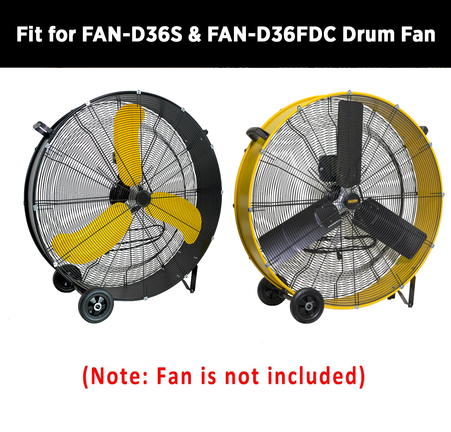 Replacement Wheel Set, Universal Use HICFM 36" Industrial Drum Fan Model FAN-D36S&D36FDC