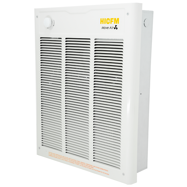 HICFM Electric Fan Forced Wall Heater Fast & Efficient Heating with Thermostat, Enclosed Motor Dual Voltage 240V 4000W 13650BTU (208V 3000W 10236BTU), Install Hole by 14 5/8” Wide X 18 1/2” Tall