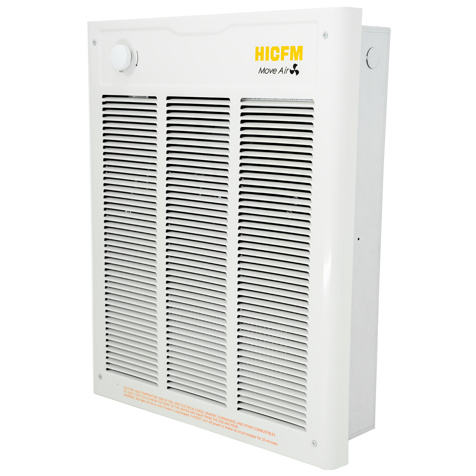 HICFM Electric Fan Forced Wall Heater Fast & Efficient Heating with Thermostat, Enclosed Motor Dual Voltage 240V 4000W 13650BTU (208V 3000W 10236BTU), Install Hole by 14 5/8” Wide X 18 1/2” Tall