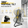 【New Technology】HICFM new TEAO enclosed motor with maximum airflow up to 6200 CFM and air speed even reach significant 10 Meter/Second, much stronger than normal 20inch circulation. Complete sealed mo
