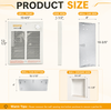 HICFM Electric Fan Forced Wall Heater Compact Unit Fast & Efficient Heating with Thermostat, Dual Voltage 240V 2000W 6825BTU (208V 1500W 5120BTU), Install Hole by 9 1/4” Wide X 11 1/8” Tall